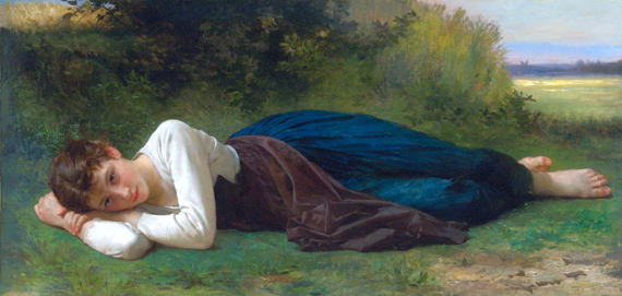 Le Repos (Jeune Fille Couchée) by William-Adolphe Bouguereau
