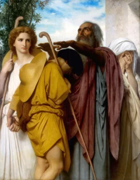 Tobias saying good-bye to his father by William-Adolphe Bouguereau