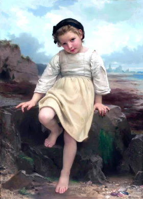 Sur le rocher 1872 by William-Adolphe Bouguereau