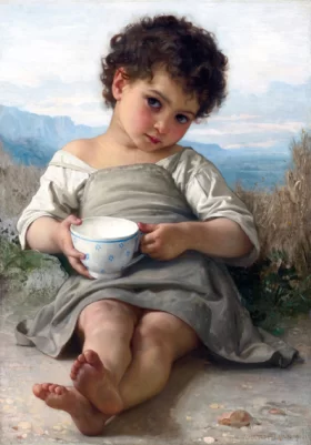La Tasse De Lait by William-Adolphe Bouguereau