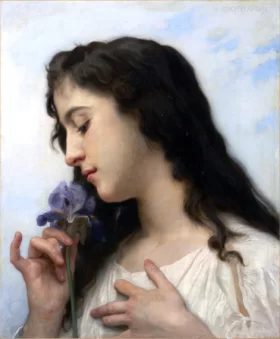 Woman with Iris, 1895 by William-Adolphe Bouguereau