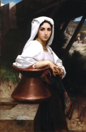 Italian Girl Drawing Water (1871) by William-Adolphe Bouguereau Italian Girl Drawing Water (1871) by William-Adolphe Bouguereau
