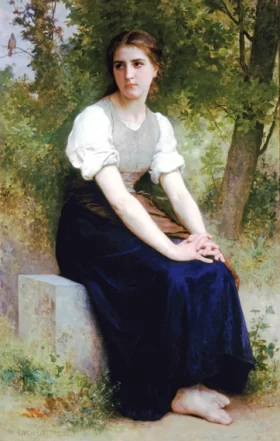 The Song of the Nightingale 1895 by William-Adolphe Bouguereau The Song of the Nightingale 1895 by William-Adolphe Bouguereau