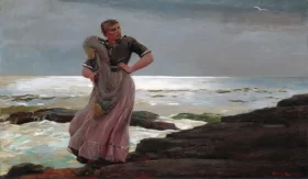 A Light on the Sea, 1897 by Winslow Homer