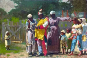 Dressing for the Carnival 1877 by Winslow Homer Dressing for the Carnival 1877 by Winslow Homer