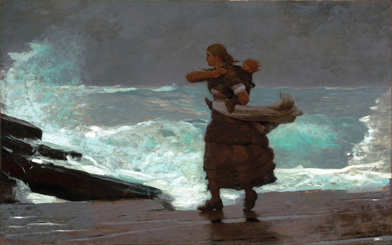 The Gale by Winslow Homer, oil painting reproduction on canvas The Gale by Winslow Homer