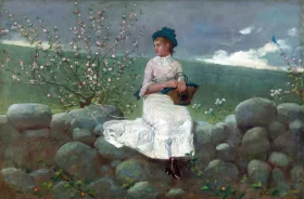 Peach Blossoms, 1878 by Winslow Homer
