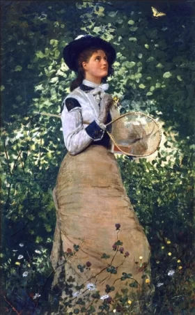 The Butterfly Girl 1878 by Winslow Homer
