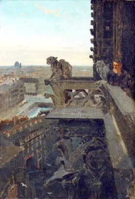 Gargoyles at Notre Dame, 1867 by Winslow Homer
