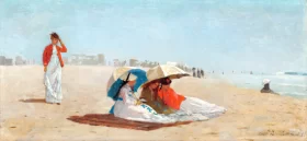 East Hampton Beach, Long Island, 1874 by Winslow Homer East Hampton Beach, Long Island, 1874 by Winslow Homer