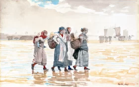 Four Fishwives on the Beach, 1881 by Winslow Homer Four Fishwives on the Beach, 1881 by Winslow Homer