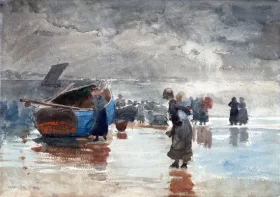 On the Sands, 1881 by Winslow Homer On the Sands, 1881 by Winslow Homer