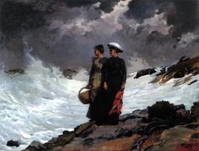 Watching the Breakers, 1891 by Winslow Homer Watching the Breakers, 1891 by Winslow Homer