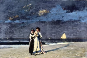 Promenade on the Beach 1880 by Winslow Homer Promenade on the Beach 1880 by Winslow Homer