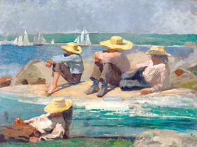 Children on the beach, 1873 by Winslow Homer Children on the beach, 1873 by Winslow Homer