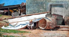 Boy in a Boatyard 1873 by Winslow Homer Boy in a Boatyard 1873 by Winslow Homer