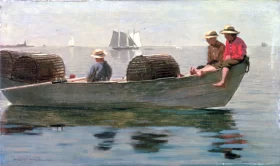 Three boys in a boat 1873 by Winslow Homer Three boys in a boat 1873 by Winslow Homer