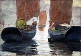 An Afterglow 1883 by Winslow Homer An Afterglow 1883 by Winslow Homer