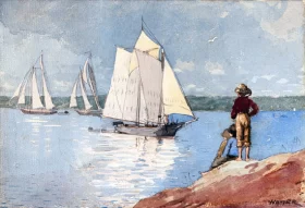 Clear Sailing 1880 by Winslow Homer Clear Sailing 1880 by Winslow Homer