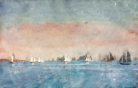 Gloucester Harbor, Fishing Fleet 1880 by Winslow Homer Gloucester Harbor, Fishing Fleet 1880 by Winslow Homer