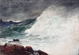 Prout’s Neck, Breaking Wave 1887 by Winslow Homer