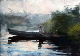 The End of the Day, Adirondacks 1890 by Winslow Homer
