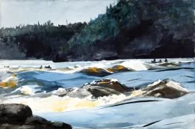 Saguenay River, Lower Rapids, 1897 by Winslow Homer Saguenay River, Lower Rapids, 1897 by Winslow Homer