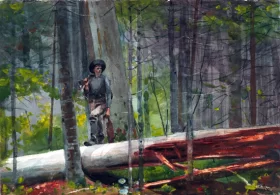 Hunter in the Adirondacks, 1892 by Winslow Homer Hunter in the Adirondacks, 1892 by Winslow Homer