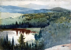Indian Village, Adirondacks, 1894 by Winslow Homer