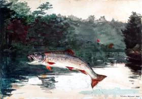 Leaping Trout 1889 by Winslow Homer Leaping Trout 1889 by Winslow Homer