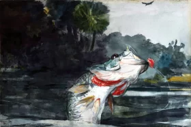 Life-Size Black Bass 1904 by Winslow Homer Life-Size Black Bass 1904 by Winslow Homer