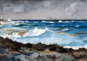 Shore and Surf, Nassau 1899 by Winslow Homer Shore and Surf, Nassau 1899 by Winslow Homer