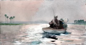 Bass Fishing - Florida 1890 by Winslow Homer Bass Fishing - Florida 1890 by Winslow Homer
