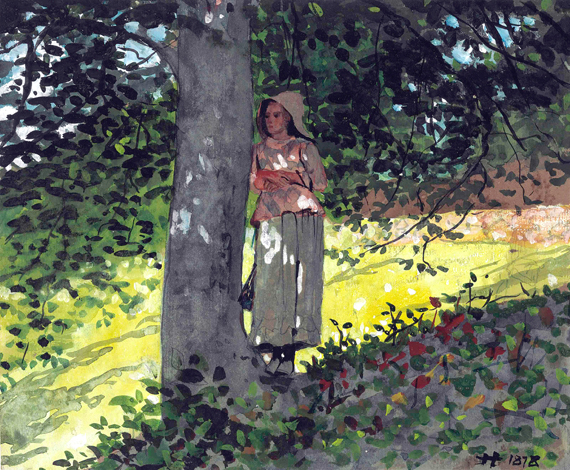 A Shady Spot, Houghton Farm 1878 by Winslow Homer, oil painting reproduction on canvas A Shady Spot, Houghton Farm 1878 by Winslow Homer