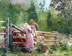 Feeding Time 1878 by Winslow Homer Feeding Time 1878 by Winslow Homer