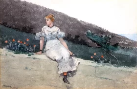 The garden wall, 1880 by Winslow Homer The garden wall, 1880 by Winslow Homer