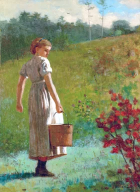 Returning from the Spring, 1874 by Winslow Homer Returning from the Spring, 1874 by Winslow Homer