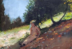 Shepherdess Resting, 1878 by Winslow Homer Shepherdess Resting, 1878 by Winslow Homer