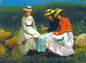 Girls in a Landscape 1873 by Winslow Homer Girls in a Landscape 1873 by Winslow Homer