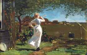 The Dinner Horn, 1870 by Winslow Homer The Dinner Horn, 1870 by Winslow Homer