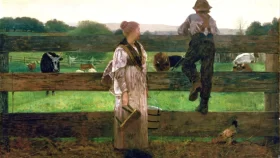 Milking Time 1875 by Winslow Homer Milking Time 1875 by Winslow Homer
