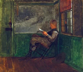 Young Man Reading, 1873 by Winslow Homer Young Man Reading, 1873 by Winslow Homer