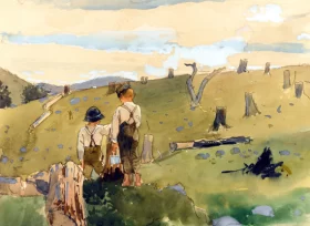 Boys on a Hillside, 1879 by Winslow Homer