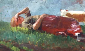 Shepherd Girl Resting, 1878 by Winslow Homer Shepherd Girl Resting, 1878 by Winslow Homer