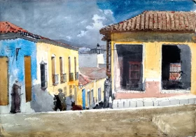 Santiago de Cuba - Street Scene 1885 by Winslow Homer