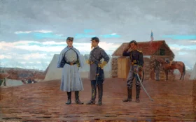 Officers at Camp Benton, Maryland 1881 by Winslow Homer