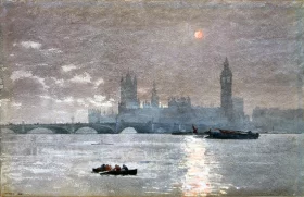 The Houses of Parliament 1881 by Winslow Homer