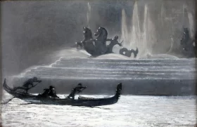 The Fountains at Night, World's Columbian Exposition. 1893 by Winslow Homer
