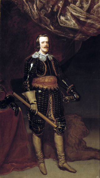 Philip IV in Armour with a Lion at his Feet 1653 by Diego Velazquez, oil painting reproduction on canvas Philip IV in Armour with a Lion at his Feet 1653 by Diego Velazquez
