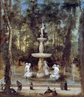 La Fuente de los Tritones en el Jardín de la Isla de Aranjuez 1657 by Diego Velazquez La Fuente de los Tritones en el Jardín de la Isla de Aranjuez 1657 by Diego Velazquez